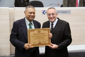 Servilho também foi homenageado pela Câmara de Vereadores de Lages