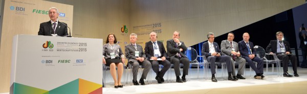 Encontro Econômico Brasil - Alemanha 2015. Abertura do evento. Presidente da FIESC, Glauco Côrte. Joinville (SC) 21.09.2015 - Foto: José Paulo Lacerda